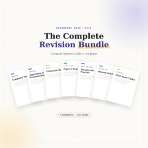 Computer Science OLevel Revision Bundle | Cambridge IGCSE 0478 & 2210